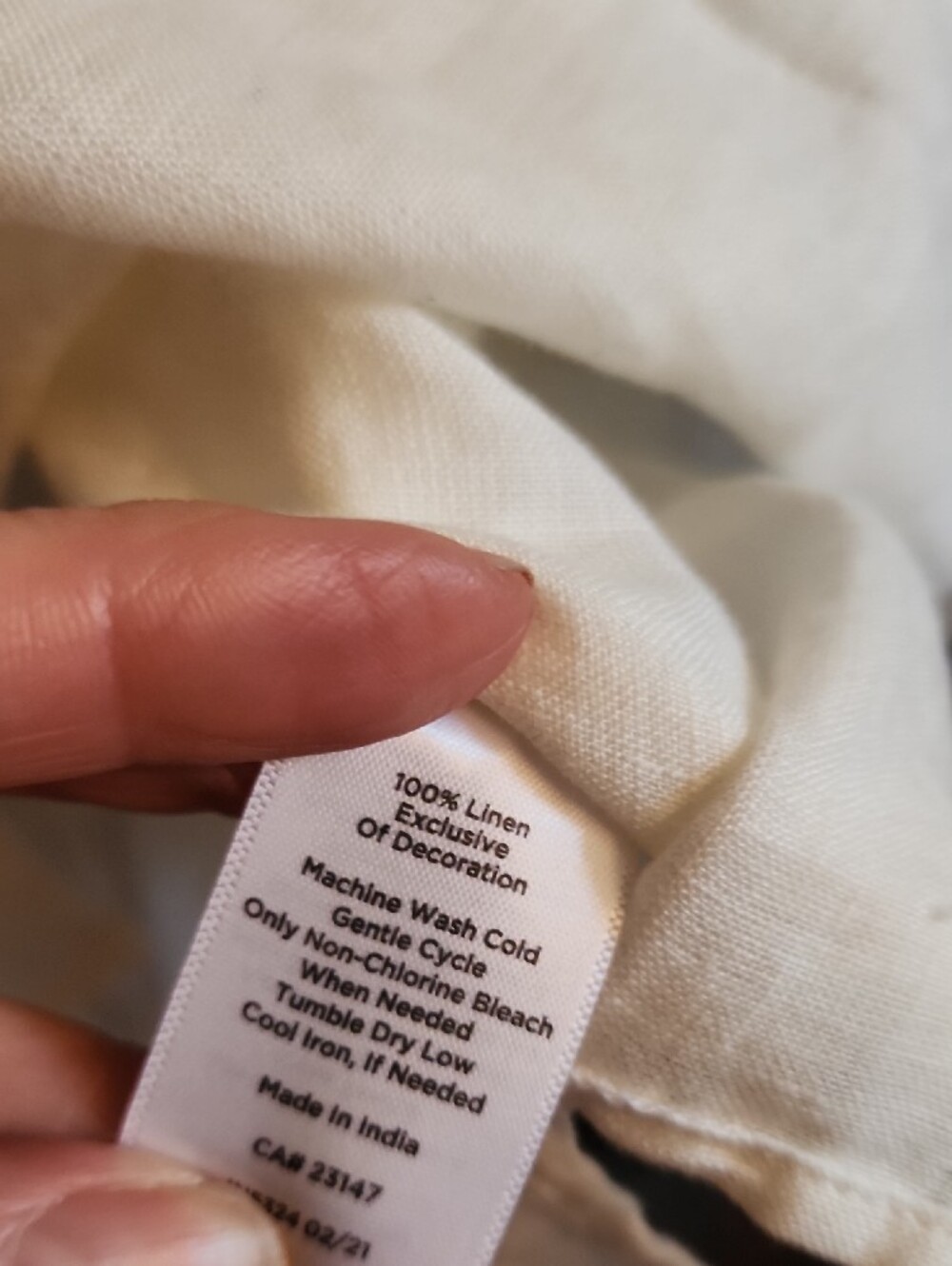Talbots Cream Linen V-Neck Sleeveless Camisole - Picture 4 of 4